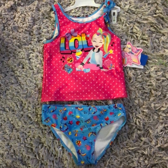NWT JoJo Siwa 2 piece swimsuit girls size 6X - Picture 1 of 7